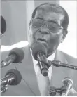  ??  ?? President Mugabe