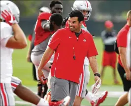  ?? PAUL VERNON / ASSOCIATED PRESS ?? Acting Ohio State head coach Ryan Day will direct the fifth-ranked Buckeyes against Oregon State today in Columbus.