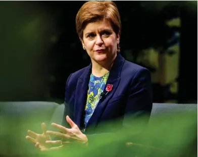  ?? ?? Criticism: Nicola Sturgeon at the New York Times climate hub in Glasgow on Wednesday