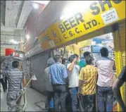  ?? HT FILE PHOTO ?? Currently, obtaining a P-10 licence in Delhi is easy as it is available at registered liquor vends.