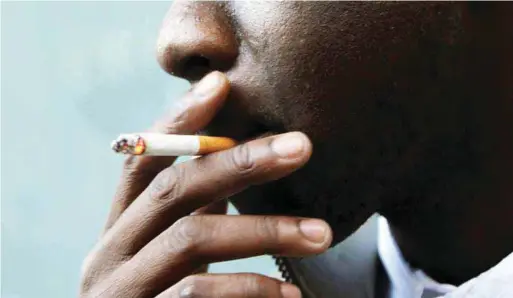  ??  ?? Nigerians smoke an estimated 20 billion sticks of cigarette annually