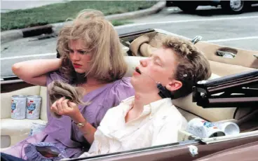  ?? 20TH CENTURY FOX ?? Haviland Morris and Anthony Michael Hall in 1984’s Sixteen Candles.