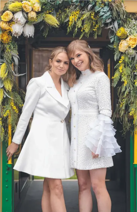  ??  ?? Stephanie McIntosh and Bridget Neval return to star on
Neighbours as the show celebrates its 35-year anniversar­y.
