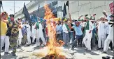  ?? SAKIB ALI /HT ?? Farmers protesting at the Ghazipur border .