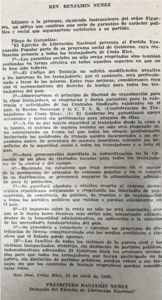  ?? CORTESÍA DE DAVID DÍAZ. ?? El Pacto de Ochomogo publicado por Otilio Ulate en 1955.