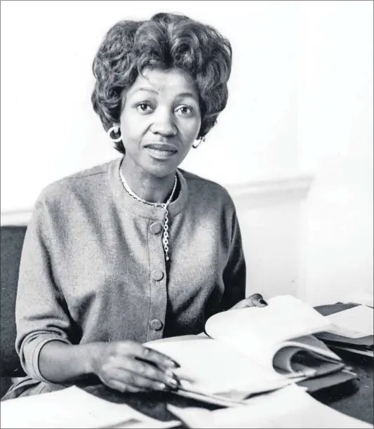  ??  ?? Pioneer: Noni Jabavu in her job as editor of New Strand magazine in London in 1961. Photo: Keystone/Hulton Archive/Getty Images