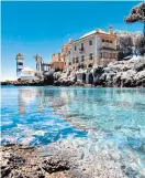  ?? ?? Light relief: the Farol de Santa Marta, Cascais’s landmark lighthouse, overlooks crystal-clear Atlantic waters