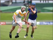  ??  ?? Kilmoyley’s Daniel Collins in action against Lixnaw’s Gerard Stackpoole during round 1 Photo by Domnick Walsh / Eye Focus