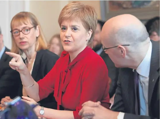  ?? Picture: PA. ?? A pointer in the wrong direction? Jenny feels Nicola Sturgeon’s referendum call could badly backfire.