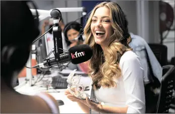  ?? PICTURES: CINDY WAXA/AFRICAN NEWS AGENCY (ANA) ?? Miss Universe Demi-Leigh Nel-Peters at the KFM studios yesterday.