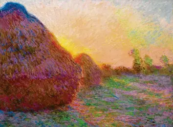  ??  ?? Claude Monet: „Getreidesc­hober“(1890).