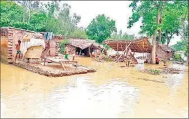  ?? HT PHOTO ?? Hundreds of villages in Bahraich (above), Balrampur, Siddharthn­agar, Shravasti, Sitapur and Gonda districts have been flooded this year.