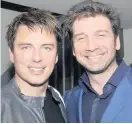  ??  ?? John Barrowman and Nick Knowles at the opening of the Cameo Club in 2008