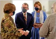  ?? BILL LACKEY / STAFF ?? “I want to emphasize what we know today, and what we know today is that masks are powerful,” Gov. Mike DeWine said ahead of new Ohio public health orders emphasizin­g face masks and social distancing.