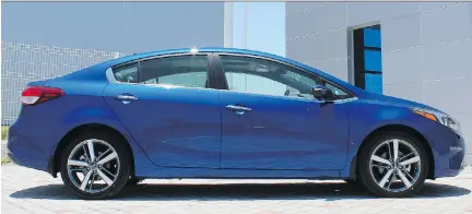  ?? PHOTOS: PETER BLEAKNEY ?? The 2017 Kia Forte EX Luxury is priced at $24,595.