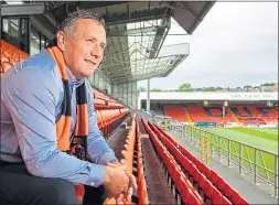  ??  ?? Dundee United boss Micky Mellon surveys his new domain