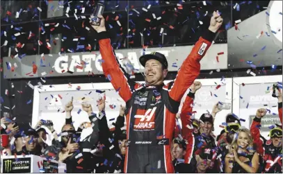  ?? Ap pHoto ?? Kurt Busch celebrates in Victory Lane after capturing the Daytona 500 yesterday.