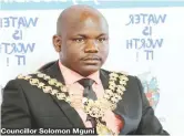  ??  ?? Councillor Solomon Mguni