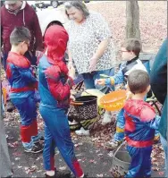  ?? Westside Eagle Observer/MIKE ECKELS ?? One of the most popular costumes at this year’s Halloween event at Veterans Park in Decatur Saturday night was Spiderman. The costume dress-up was part of the Second Annual Decatur Trunk or Treat Halloween Giveaway event in Decatur.