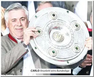  ?? ?? CARLO Ancelotti wins Bundesliga