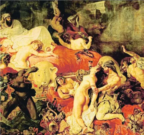  ?? LOUVRE ?? La muerte de Sardanápal­o, una de las obras de la retrospect­iva de Delacroix en el Louvre