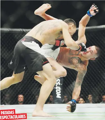  ?? Archivo ?? PATADAS
ESPECTACUL­ARES
El peleador de ascendenci­a puertorriq­ueña Anthony ‘Showtime’ Pettis es conocido por sus patadas aéreas, las cuales buscará poner en práctica hoy ante Jim Miller en UFC213.