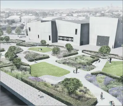  ?? PICTURE: TOM STUART SMITH AND THE HEPWORTH ?? FUTURE VISION: An aerial view of The Hepworth Riverside Gallery Garden