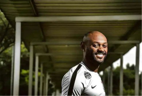  ?? Karime Xavier/Folhapress ?? Vagner Love, 34, no centro de treinament­os do Corinthian­s