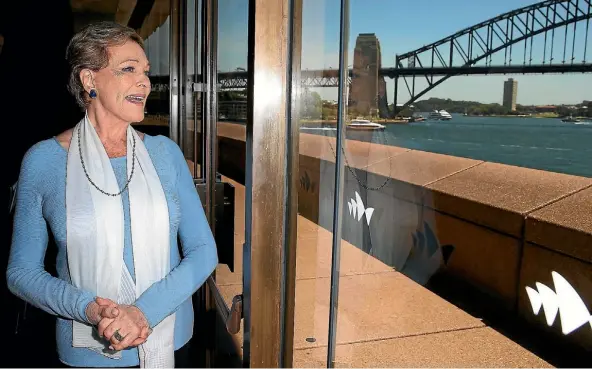  ?? PHOTO: GETTY IMAGES ?? The queen of musical theatre, Dame Julie Andrews, at a media conference at Sydney Opera House.
