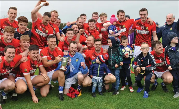  ??  ?? Ardee St. Mary’s celebrate their Junior 2A Championsh­ip win. Picture: Ken Finegan