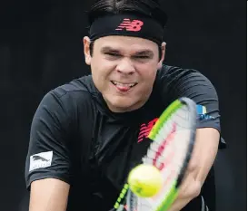  ?? MARIJAN MURAT/ASSOCIATED PRESS ?? Canadian Milos Raonic beat Tomas Berdych of the Czech Republic in their quarter-final Friday at the ATP Mercedes Cup in Stuttgart, Germany, winning both sets by tiebreaker.