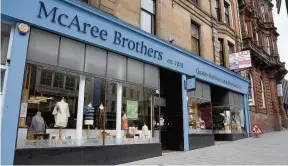  ?? 260716SHOP_02 ?? Closed city Haberdashe­rs McAree Brothers shut its doors for good after 138 years in the