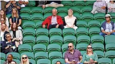  ?? ?? No show…swathe of empty seats on Court One yesterday