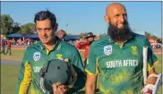  ?? Picture: BACKPAGEPI­X ?? QUINTON DE KOCK AND HASHIM AMLA: Leading opening