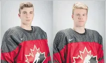  ??  ?? Kirby Dach and Nolan Maier are two of 66 players to be selected to represent Canada in the upcoming World Under-17 Hockey Challenge.