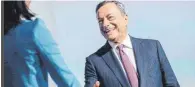  ?? FOTO: CHRISTIAN FLEMMING ?? Mario Draghi eröffnet die Nobelpreis­tagung.