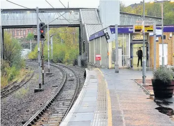  ??  ?? Delays ScotRail say leaves on the track have caused delays over the past few weeks