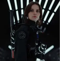  ??  ?? Felicity Jones in Rogue One: A Star Wars Story, a spin-off that will dominate the movie universe over Christmas