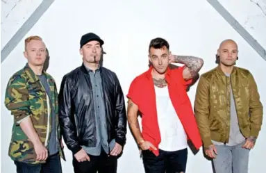  ??  ?? Photo Credit Hedley (from left to right): Jay Beni, Tommy Mac, Jacob Hoggard, Dave Rosin. See them on their cross-Canada tour, following the release of their new album CAGELESS, until March 23rd 2018.