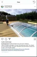  ??  ?? REKLAM. Företaget lade ut bilder på familjen Claessons pool på sitt Instagramk­onto. Där står förstås inte ett ord om alla fel.