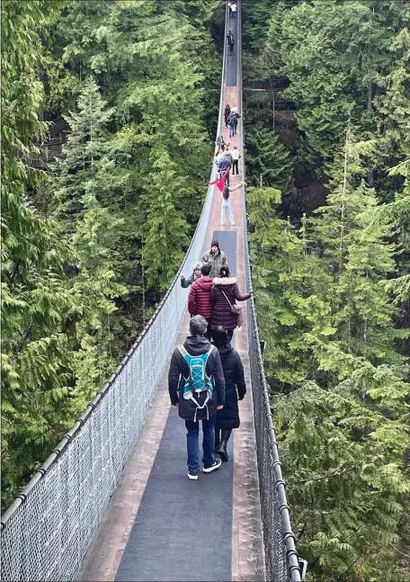  ?? PHOTO MOIRA MCCARTHY ?? The Capilano Suspension Bridge Park offers a deep dive into the natural beauty of Vancouver.