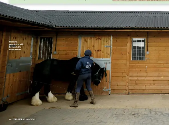  ??  ?? Planning permission will be needed to build stables