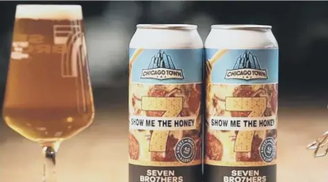  ??  ?? Pizza flavours are embodied in the new Show Me The Honey beer (photo: Chicago Town)