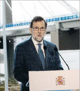  ?? SALVADOR SAS / EFE ?? Mariano Rajoy va inaugurar ahir el pont de Rande, a Vigo