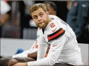  ?? JONATHAN BACHMAN/GETTY IMAGES ?? Cleveland’s Zane Gonzalez was the face of the seemingly cursed franchise on Sunday. The Browns kicker missed two PATs and two field goals — including a miss in the final seconds — in the team’s 21-18 loss to New Orleans.