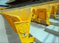  ?? Post-Gazette ?? At the moment, it’s not hard to imagine these seats at Heinz Field looking the same in October as they do in May — empty.