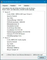  ??  ?? VLC Media Player kann alle populären Audio- und Videoforma­te abspielen. Passend dazu lassen sich detaillier­te Infos zu einer geladenen Datei abrufen.