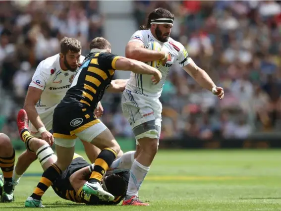  ??  ?? Don Armand in action for Exeter during the Premiershi­p final (Getty)