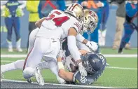  ?? OTTO GREULE JR — GETTY IMAGES, FILE ?? Fred Warner (54) has played in all 62 of the 49ers’ games, including playoffs, since arriving as a 2018 third-round draft pick. He leads the 49ers this year with 92 tackles and two fumble recoveries.