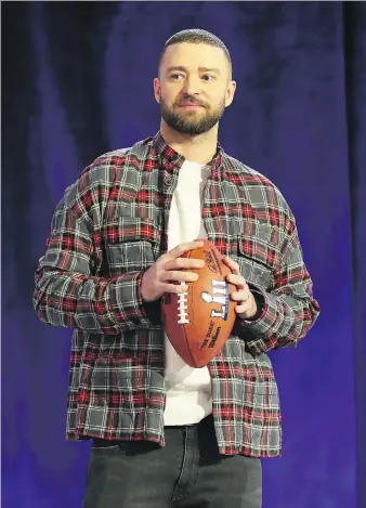  ?? GETTY IMAGES ?? Justin Timberlake says his halftime show will be unlike anything seen before at the Super Bowl.